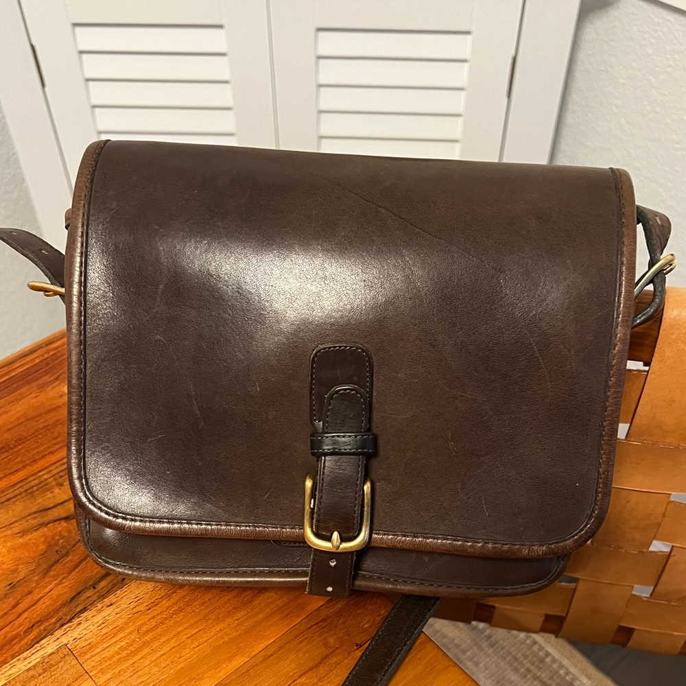 Vintage Coach Buckled Pouch/Saddle Pouch made in New York City brown 1970s
